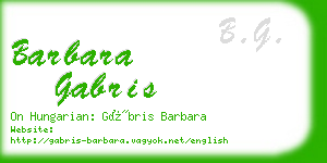 barbara gabris business card